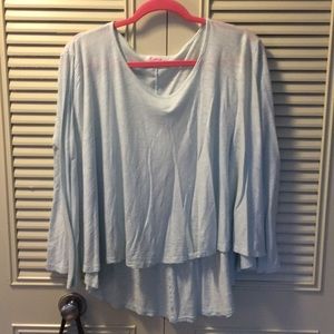 Light Blue Flowy Top